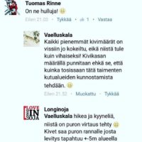 talkoot 9.10 Savelassa. Kiviainesten tulossa kalojen iloksi reilusti. @rakennusvirasto