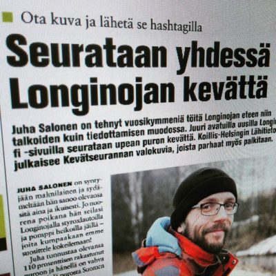 Koillis-Helsingin Lähitiedossa upea juttu Longinojan Kevätseurannasta. Lue juttu www.longinoja.fi