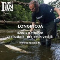 Viisi kysymystä haastattelusarja: @vaelluskala -projektin vetäjä – Henrik Kettunen. www.longinoja.fi @virho_ry Kuva @Mika Järvinen