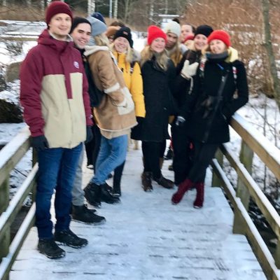 Today field work at Longinoja dike enjoying a nice sunshine and pure white snow cover. This spring semester my student group works for sustainable recreation and tourism planning at this nice trout dike, nature treasure located in Helsinki City.