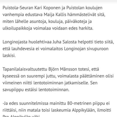 Uusimmassa Koillis-Helsingin Lähitieto - lehdessä juttu viikonlopun Alppikylän tapahtumasta.