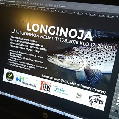 Viimeisiä materiaaleja Longinoja - Luonto lähellä tapahtumaan työnalla.