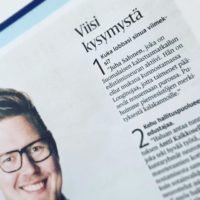 Olin mainintana viikonloppuna @helsinginsanomat Lauantaivieras jutussa jossa vieraana @anttilindtman kiitos Antti myös Longinojan puolesta.